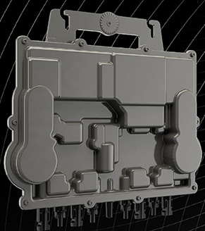 4-module, 3-phase microinverter