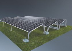 Racking system for bifacial PV modules and green roofs